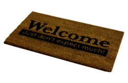 JVL Novelty Welcome PVC Backed Coir Doormat.